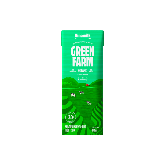 Sữa tươi tiệt tr&ugrave;ng Green Farm Organic