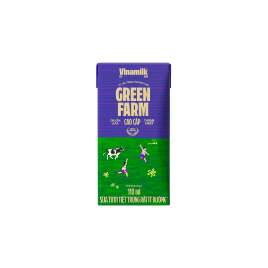 Sữa tươi tiệt tr&ugrave;ng Green Farm Rất &iacute;t đường